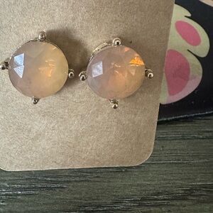 Rose quart Elegant gemstone Stud Earrings